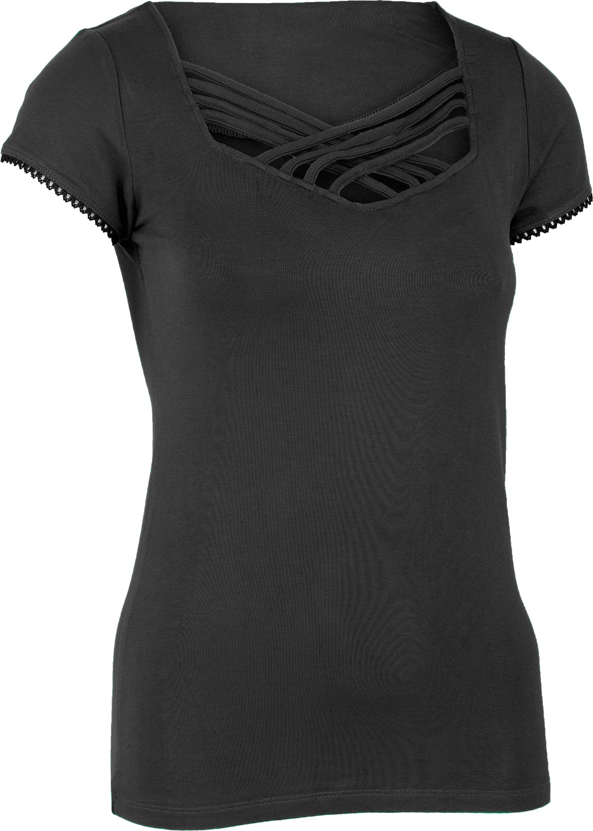 Kuestenluder_GINY_Vintage_PLAIN_Kurzarm_Basic_Oberteil_SHIRT_Schwarz-3