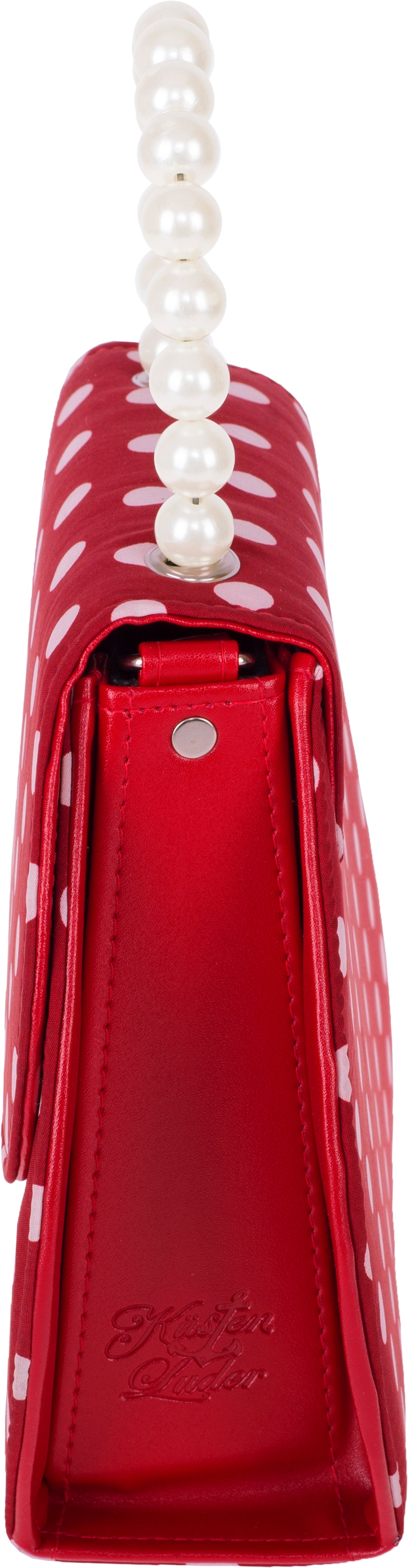 Kuestenluder_GWENNY_40s_Polka_Dot_Punkte_PERLEN_Pearl_Handtasche_Rot-3