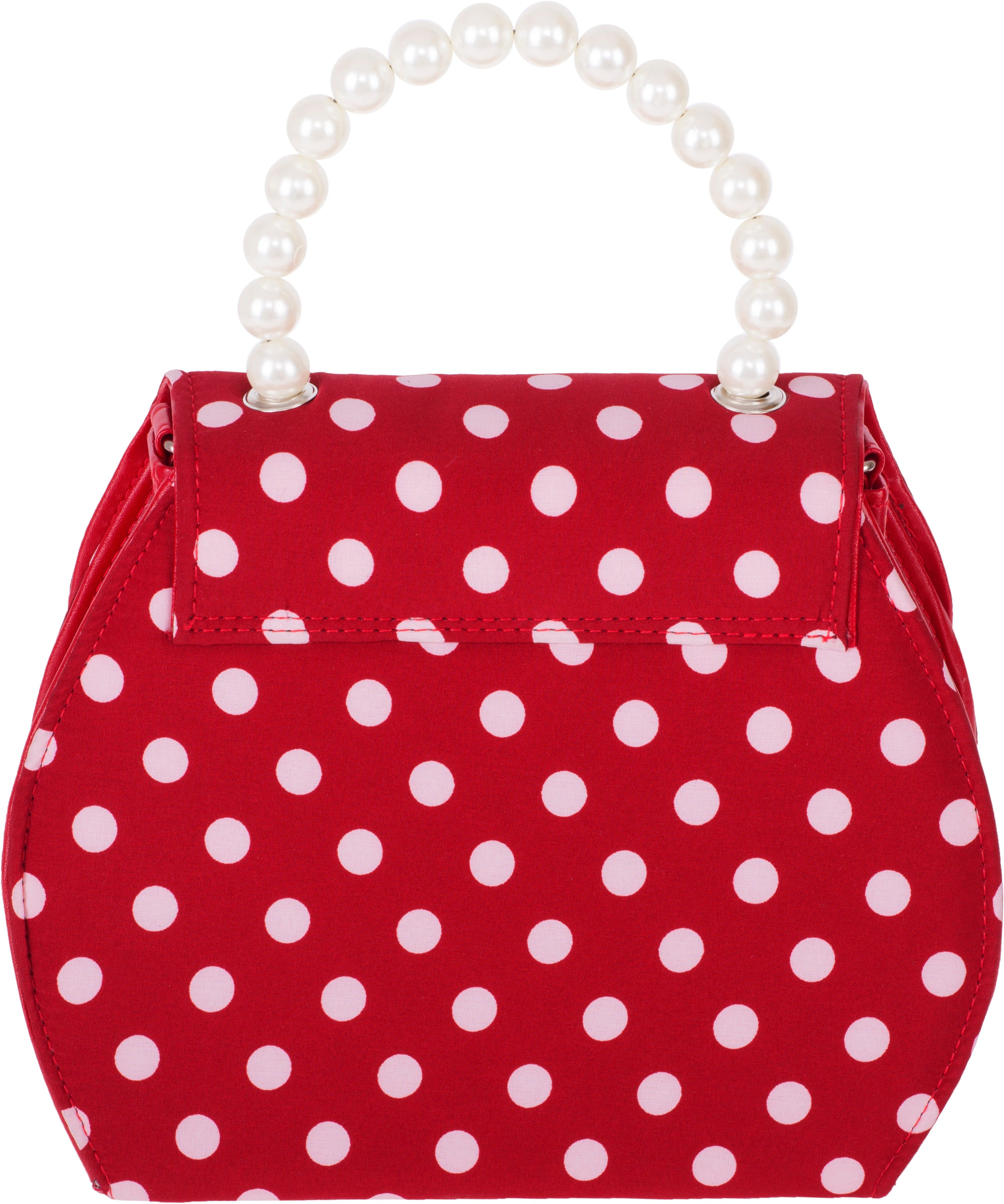 Kuestenluder_GWENNY_40s_Polka_Dot_Punkte_PERLEN_Pearl_Handtasche_Rot-4
