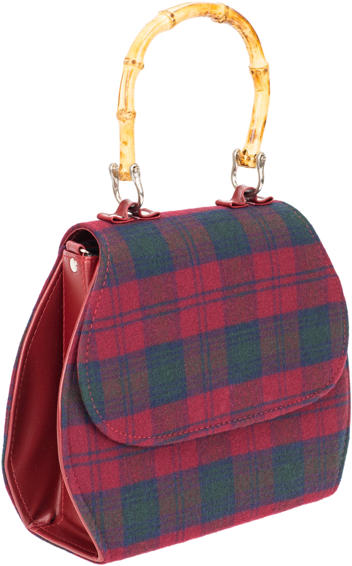 Kuestenluder_GWEN_40s_TIKI_Bambus_BAMBOO_Vintage_TARTAN_Karo_TASCHE-7