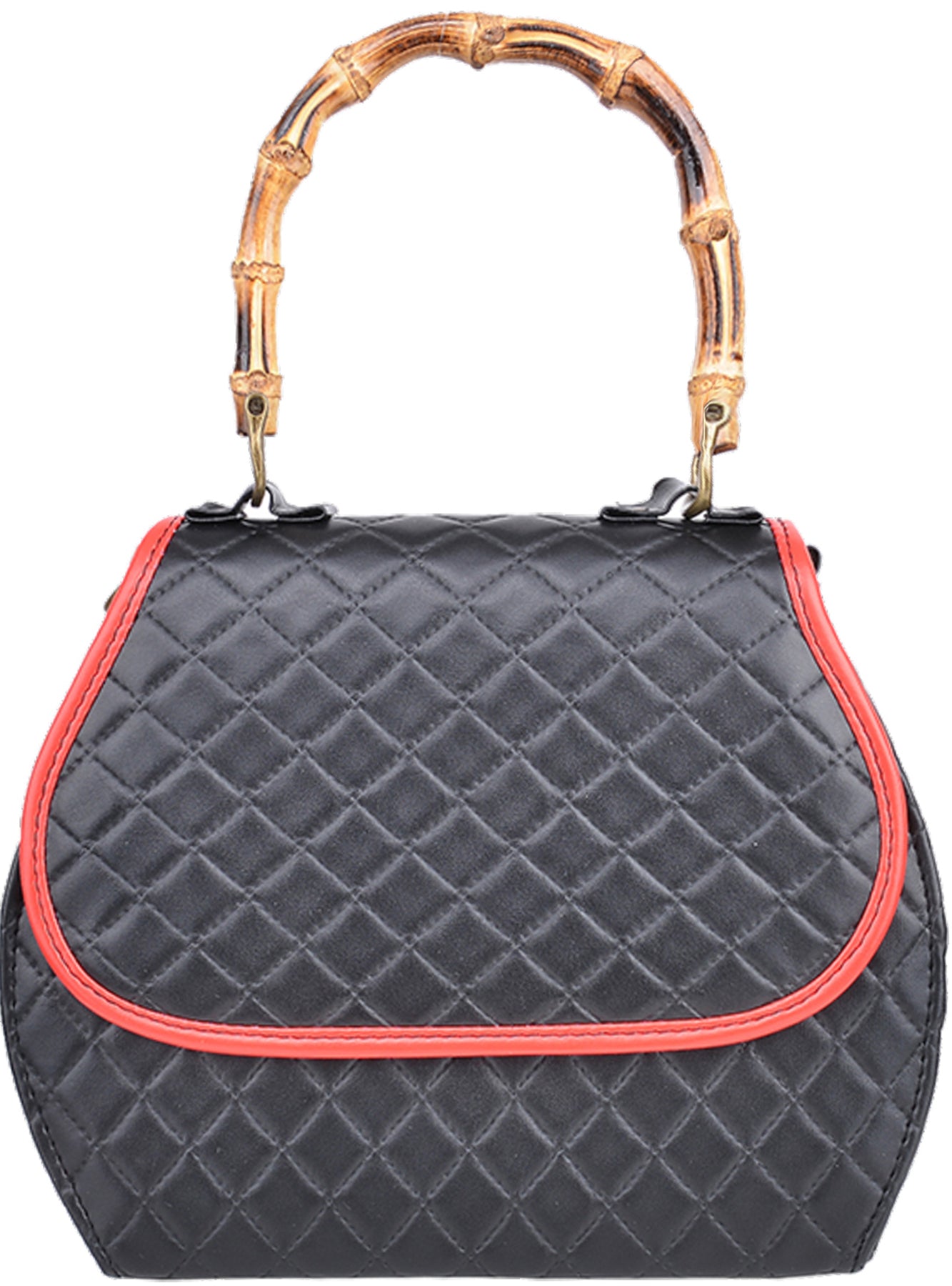 Kuestenluder_GWEN_STEPP_BAMBOO_40s_Stepp_Vintage_Retro_Tasche_-_Schwarz_killer_kirsche