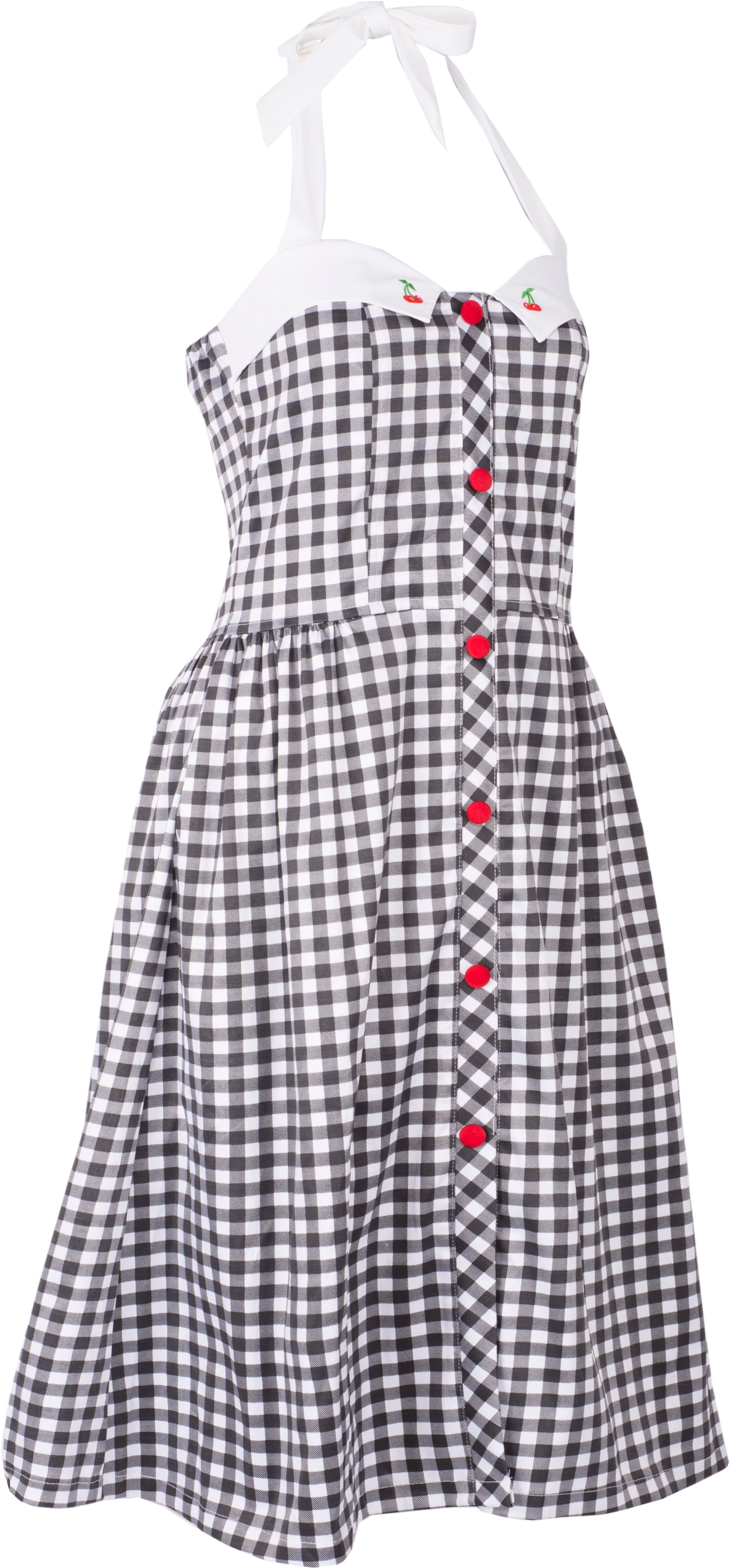 Kuestenluder_HAILIE_Pepita_Cherry_50s_Kirschen_Neckholder_SWING_DRESS_Kleid_02Q8tA50T7tDeqj