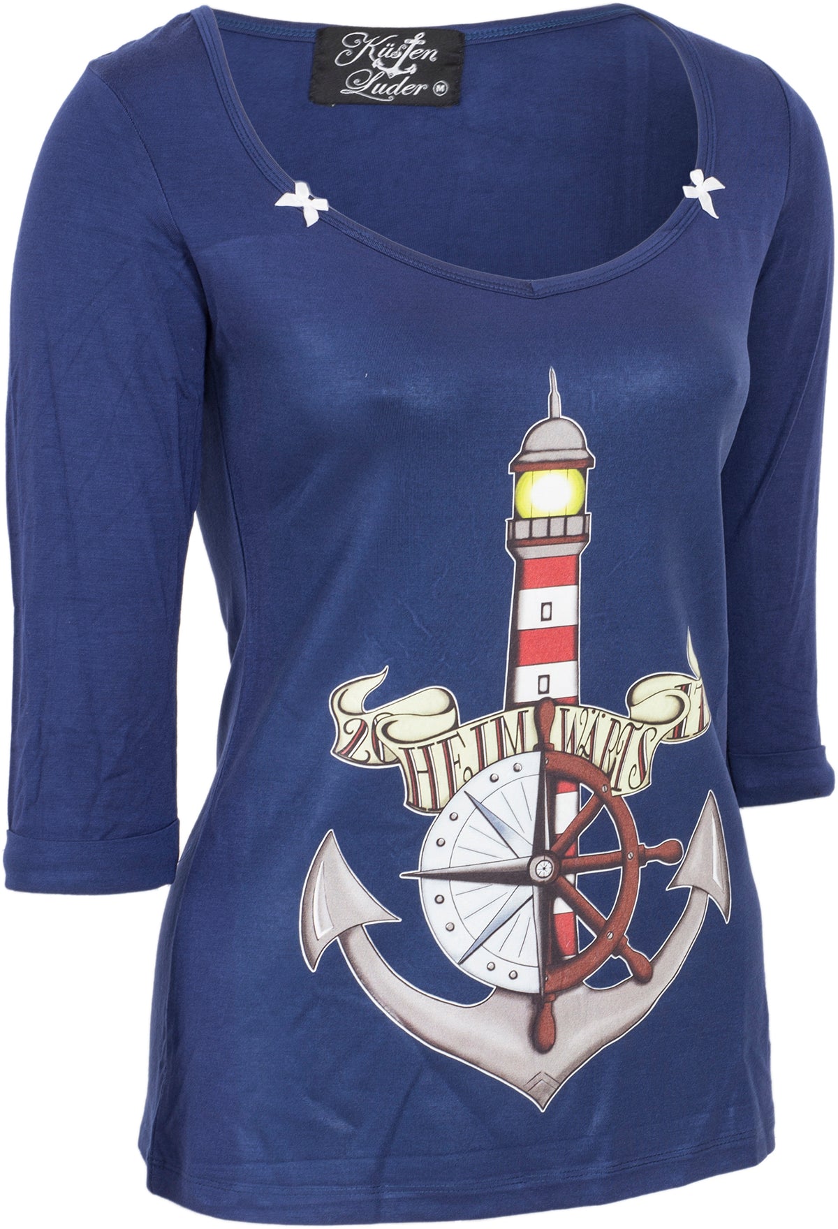 Kuestenluder_HEIMWaeRTS_Anker_Leuchtturm_Steuerrad_34_Arm_SHIRT-2
