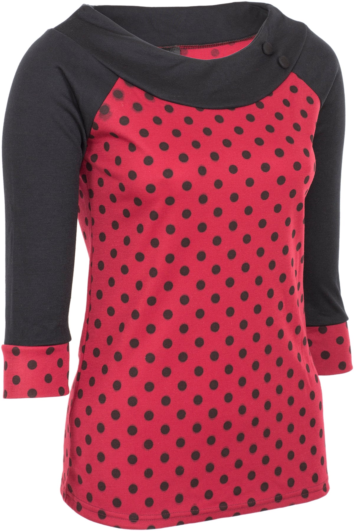 Kuestenluder_HELLA_50s_Punkte_POLKA_DOT_Carmen_34_Arm_Oberteil_SHIRT-2