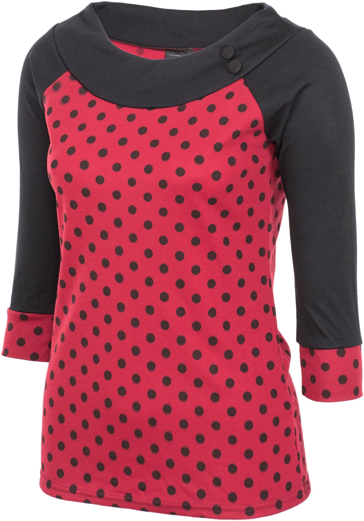 Kuestenluder_HELLA_50s_Punkte_POLKA_DOT_Carmen_34_Arm_Oberteil_SHIRT-3