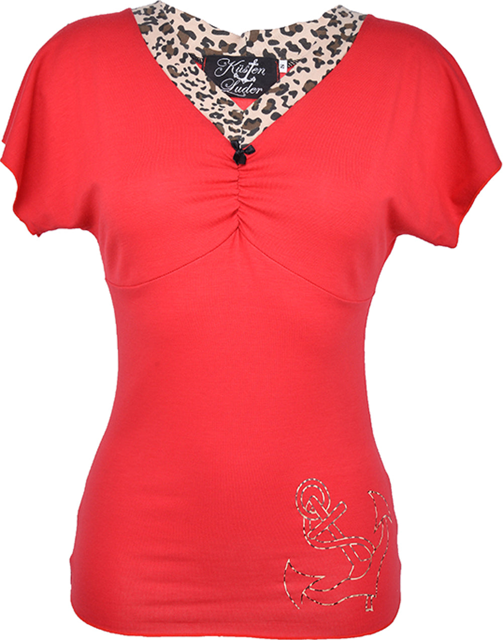 Kuestenluder_JAMIE_Leopard_LEO_Neck_Fluegelaermel_SHIRT_-_Rot_24Ow1QPPL0cpof