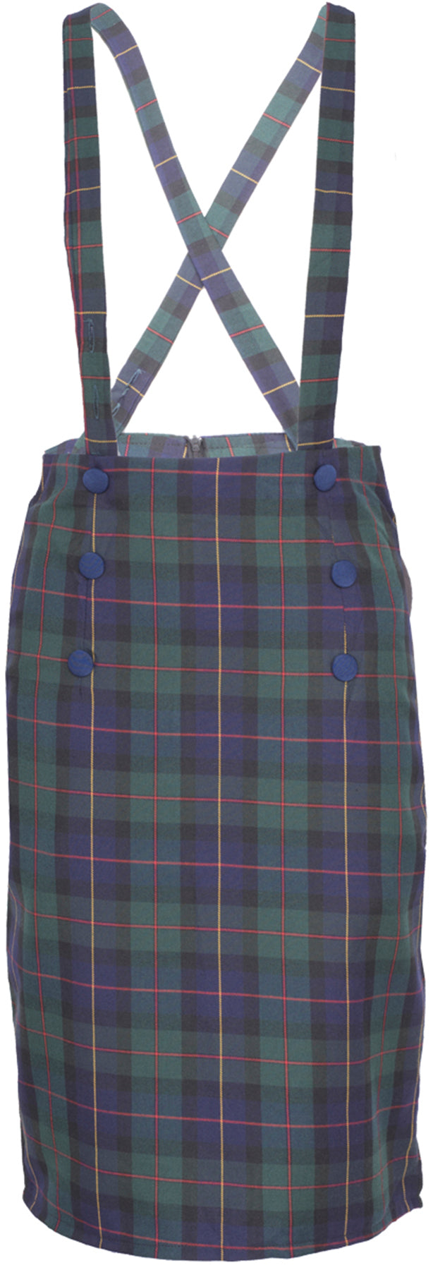 Kuestenluder_JASMIN_Suspender_TARTAN_Karo_Hosentraeger_Vintage_Pencil_Skirt_ROCK_killer_kirsche