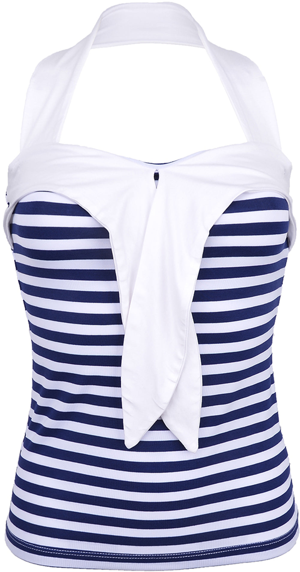 Kuestenluder_JAYDA_Sailor_STRIPED_Knot_Collar_Matrosen_TOP_-_Blau