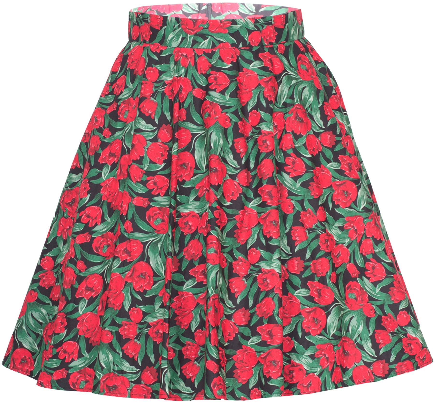 Kuestenluder_JEANNA_Mohnblumen_POPPIES_Swing_Skirt_Vintage_Rock_killer_kirschexxCcn231OhxtK