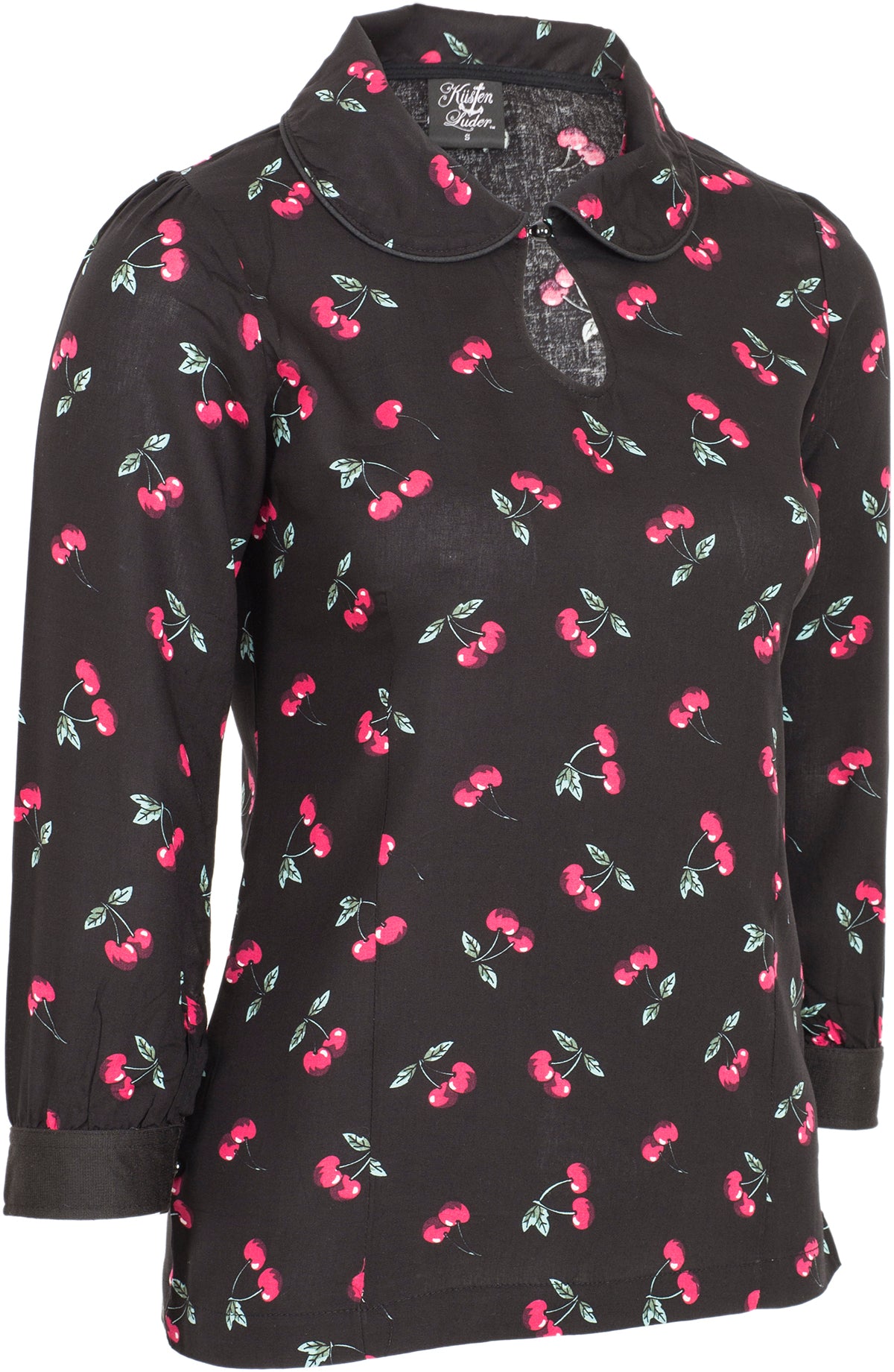 Kuestenluder_JUTTA_Vintage_50s_CHERRY_Kirschen_Retro_BLUSE_Oberteil-2