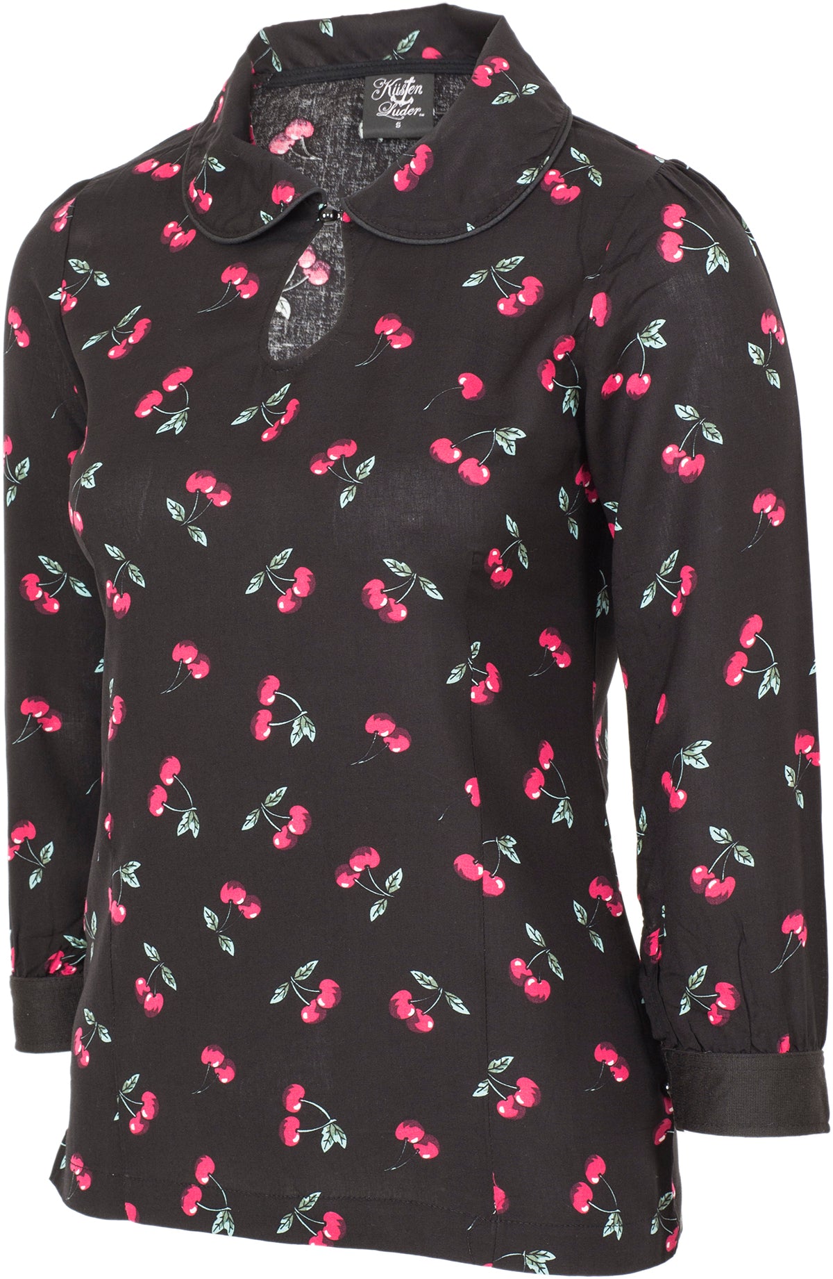 Kuestenluder_JUTTA_Vintage_50s_CHERRY_Kirschen_Retro_BLUSE_Oberteil-3