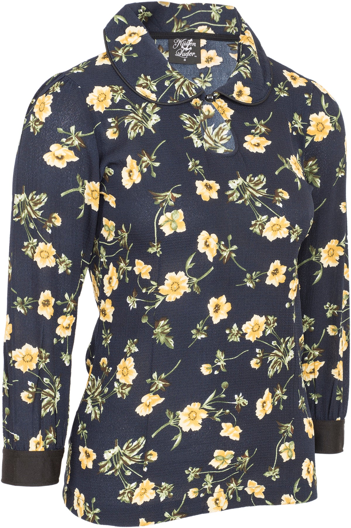 Kuestenluder_JUTTA_Vintage_50s_FLORAL_Hornpoppy_Flower_BLUSE_Oberteil-2