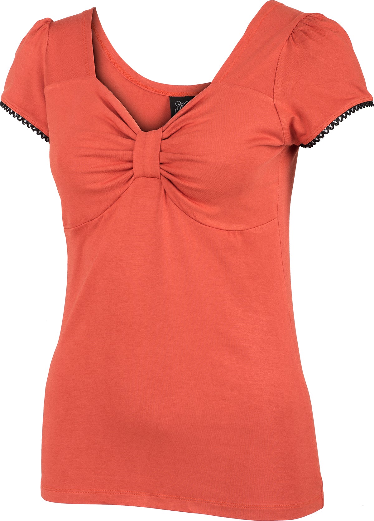 Kuestenluder_Jija_Vintage_PLAIN_Gathered_Kurzarm_Oberteil_SHIRT_Orange-2FgChwGbOfdPbs