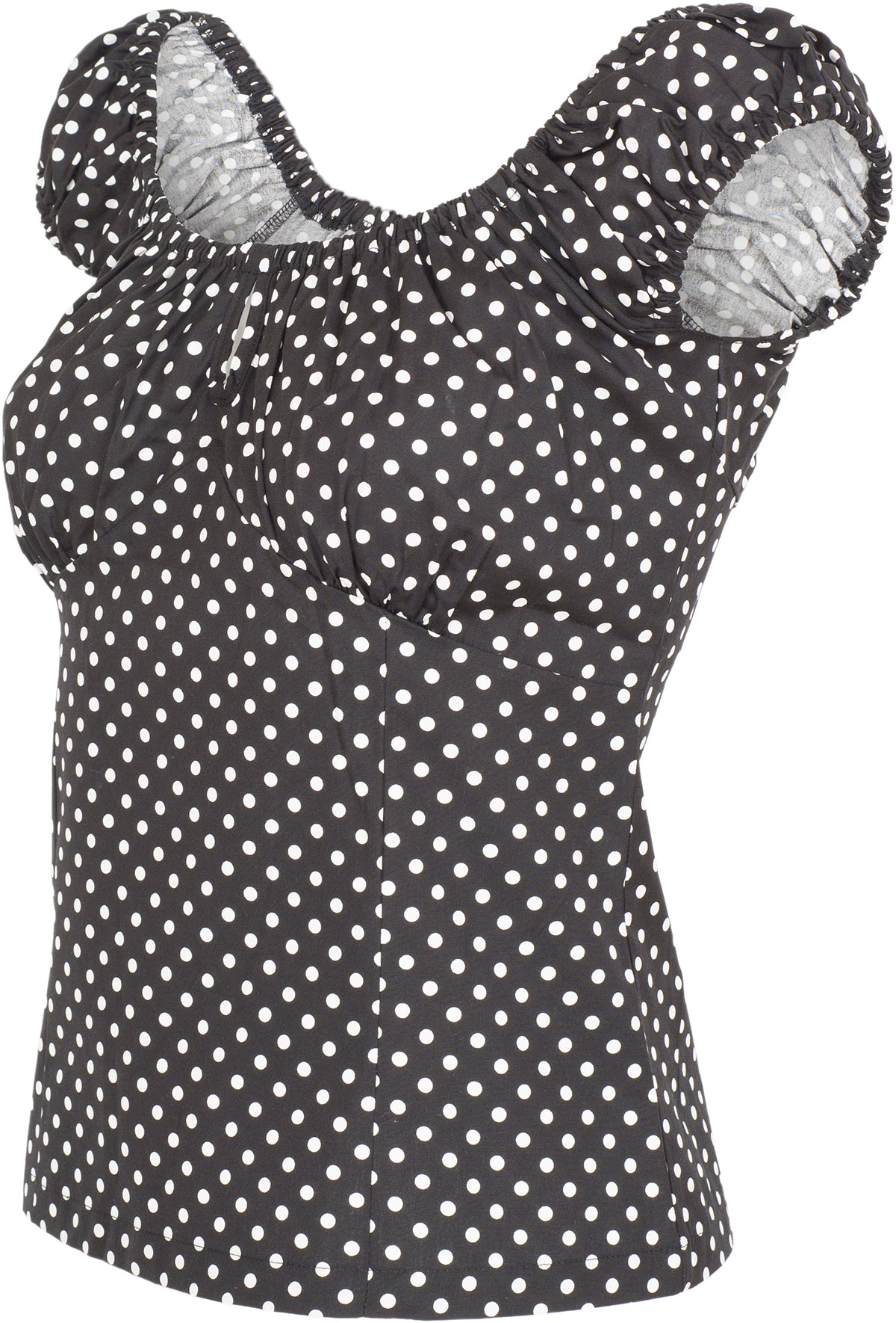 Kuestenluder_KAIJA_Vintage_POLKA_DOT_Punkte_Peephole_Oberteil_BLUSENSHIRT-3