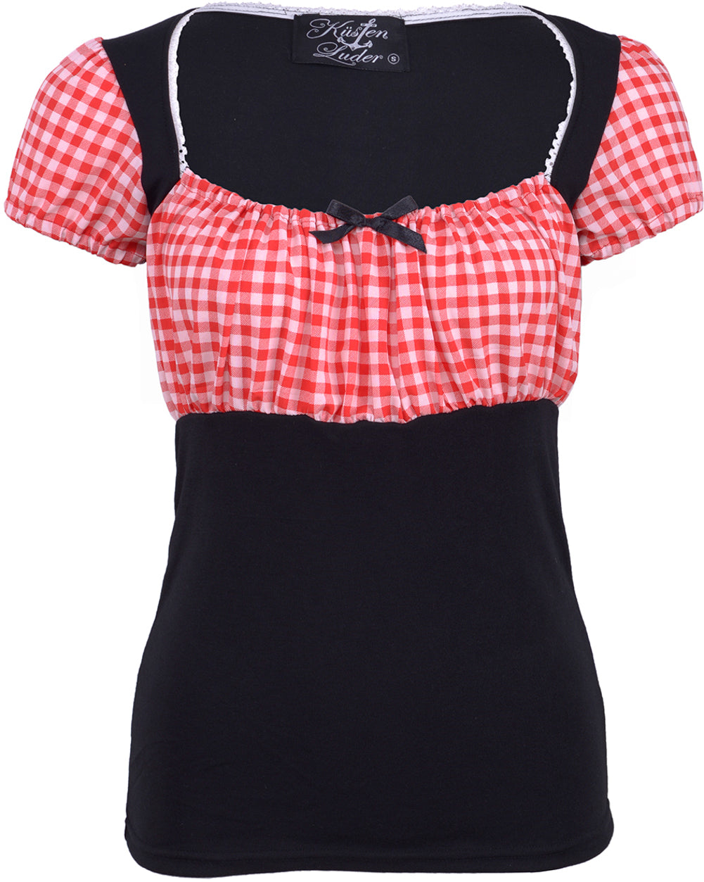 Kuestenluder_KAILA_Gingham_Scot_50s_Vintage_Pepita_BLUSE_Shirt_-_SchwarzhSNJUsbkWDJsr