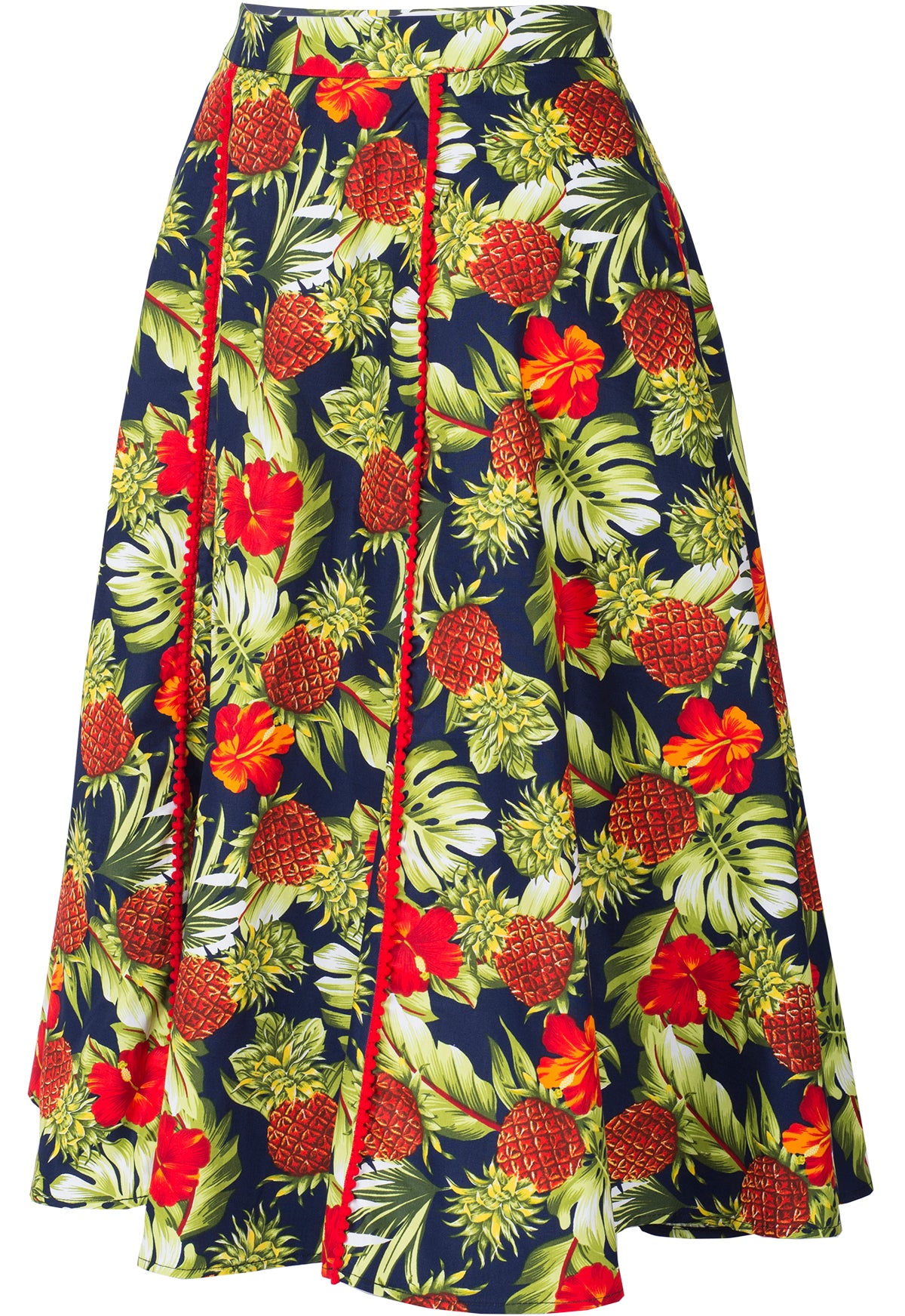 Kuestenluder_KATREIN_Ananas_HIBISCUS_Pompom_Swing_Skirt_ROCK_Blau-2X4CpHc2t3JxgX