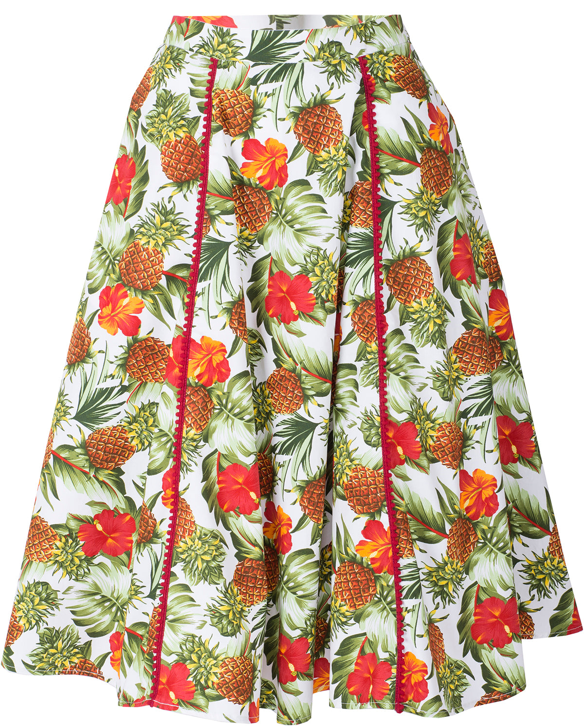 Kuestenluder_KATREIN_Ananas_HIBISCUS_Pompom_Swing_Skirt_ROCK_Weiss-1