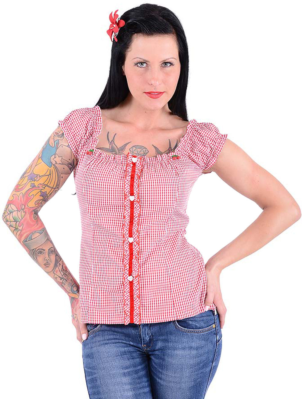 Kuestenluder_KEIRA_50s_GINGHAM_Scot_Pepita_CHERRY_Shirt_BLUSEmBblzWD8CryNm