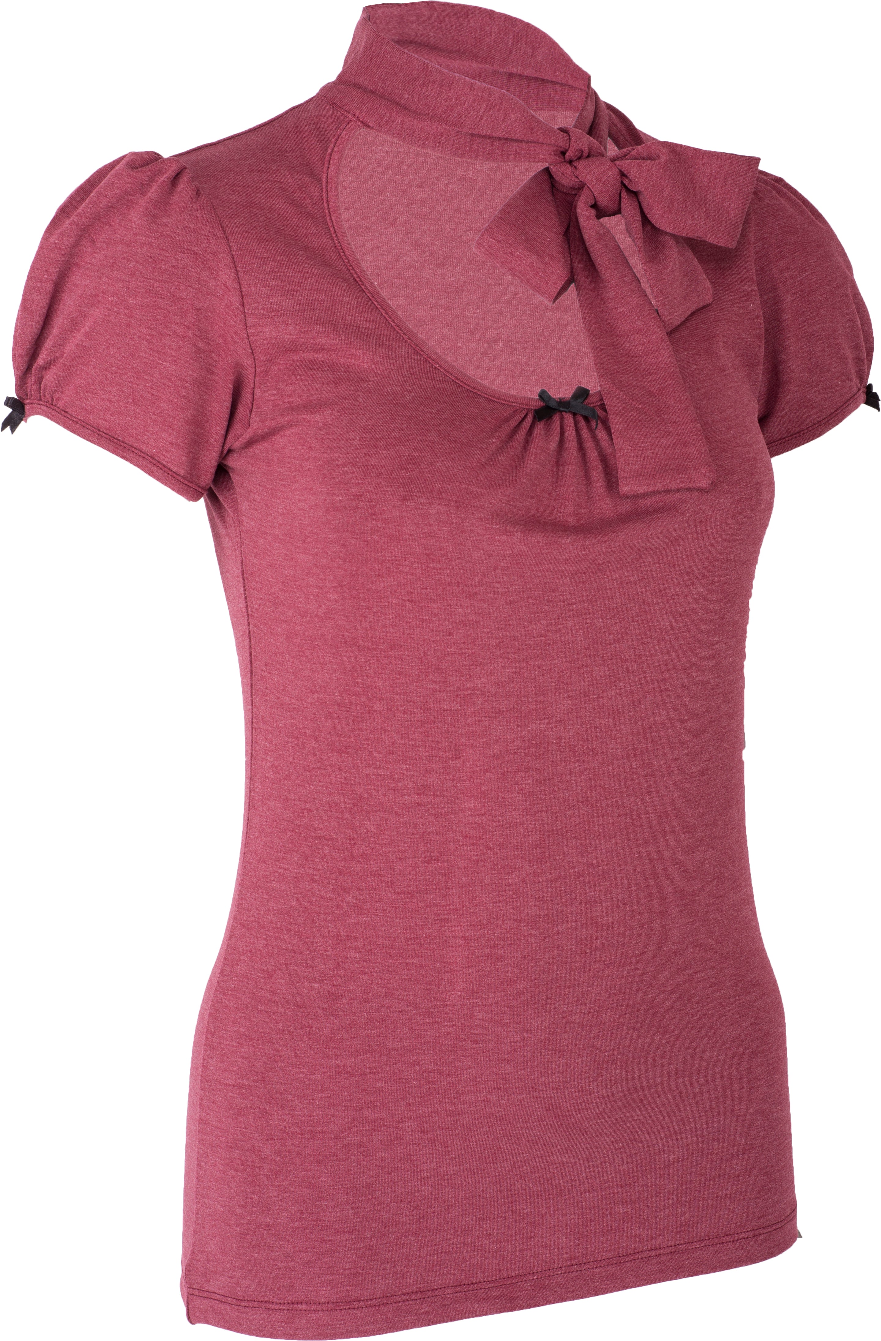 Kuestenluder_KENZIE_Vintage_BOW_Schleife_Kurzarm_SCHLUPPENSHIRT_Beere-3
