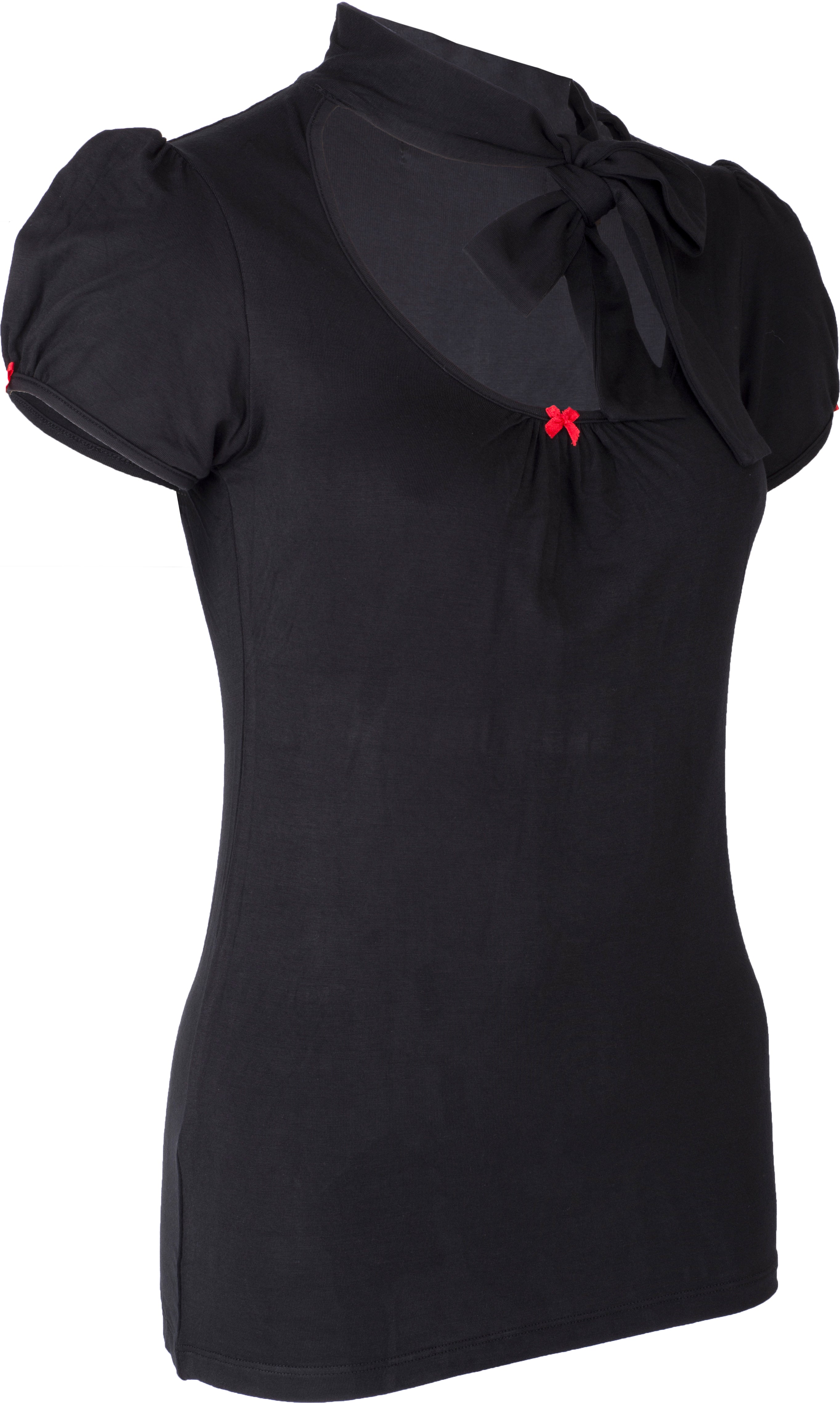 Kuestenluder_KENZIE_Vintage_BOW_Schleife_Kurzarm_SCHLUPPENSHIRT_Schwarz-2