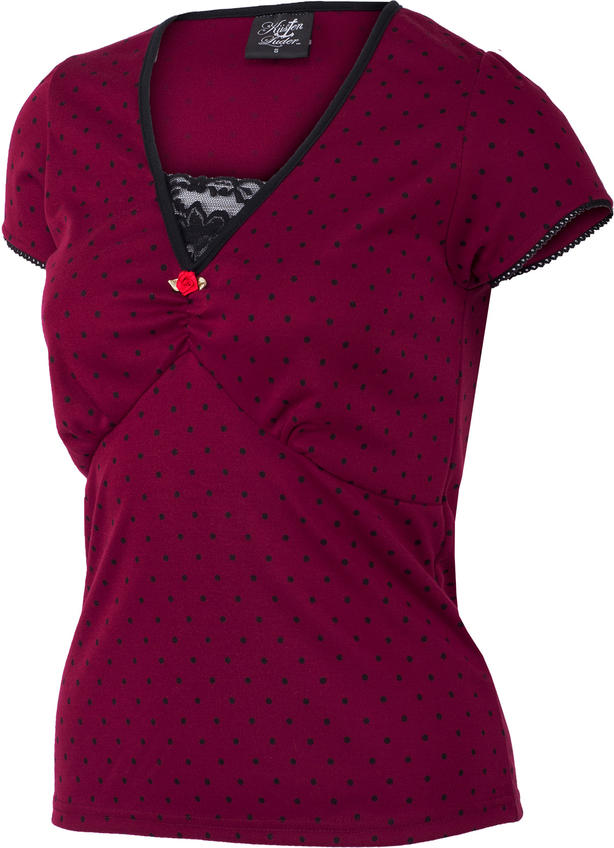 Kuestenluder_LABIEBA_Polka_Dot_PUNKTE_Lace_Kurzarm_SHIRT_Oberteil_Rot-27odHiyxwqAKUn