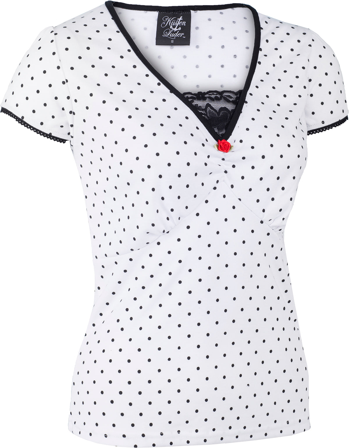 Kuestenluder_LABIEBA_Polka_Dot_PUNKTE_Lace_Kurzarm_SHIRT_Oberteil_Weiss-3lDFkOQ8iXP5m4