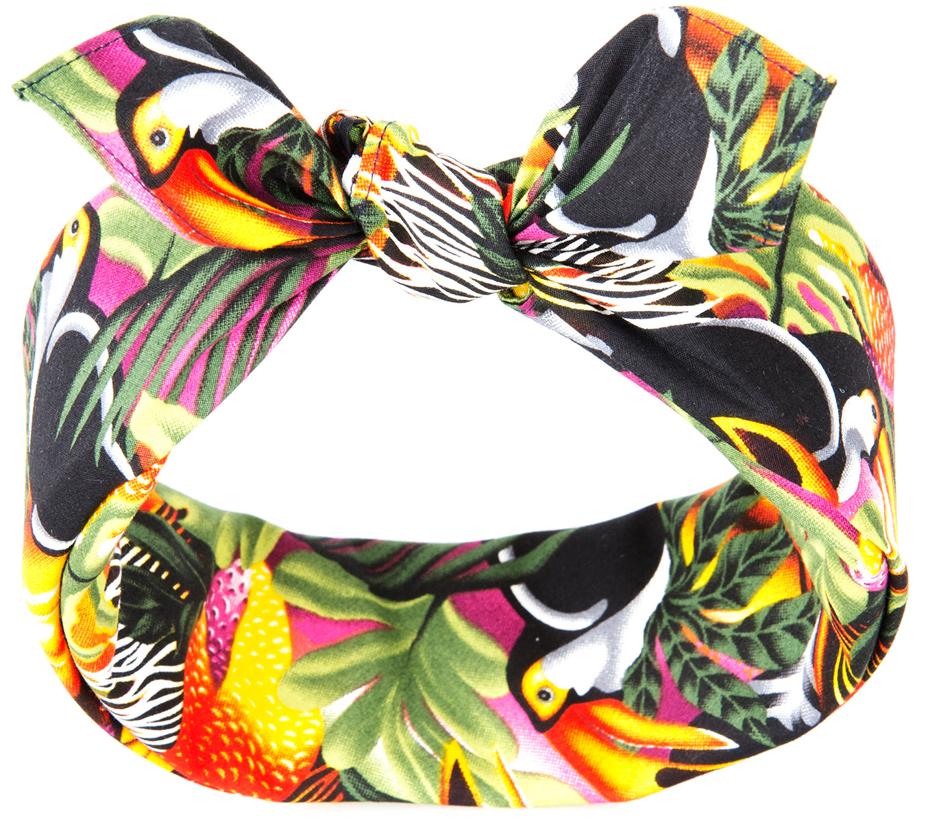 Kuestenluder_LAHELA_Tropical_Palm_Leaf_PARROT_Toucan_SUNSET_BANDANAlila-16WoRt5r0F2hrD