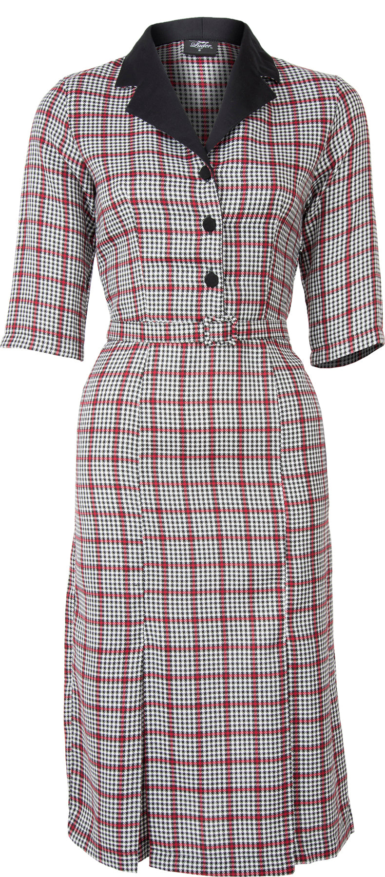 Kuestenluder_LAURELIN_Vintage_GLENCHECK_Hahnentritt_Pencil_Dress_Kleid_killer_kirscheiMBIyYevrQkhZ