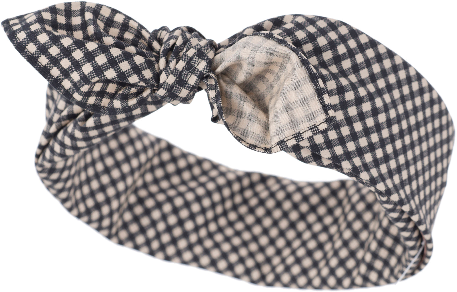 Kuestenluder_LEOTA_Vintage_Gingham_Pepita_Retro_Pin_Up_Nickituch_BANDANA_schwarz_killer_kische