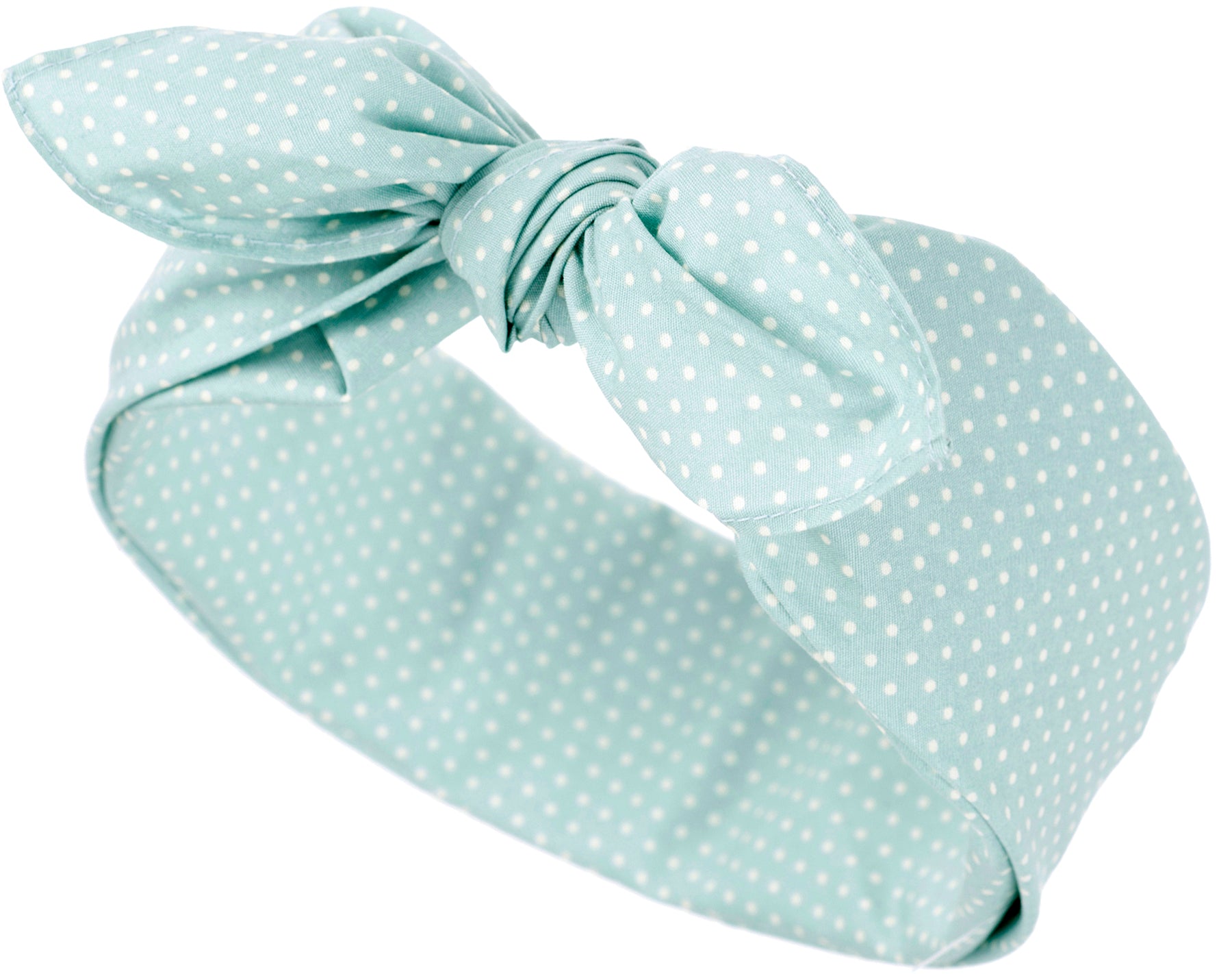 Kuestenluder_LESTER_Small_Polka_Dots_PUNKTE_Pin_Up_Nickituch_BANDANA_-_Mintgruen_killer_kirsche
