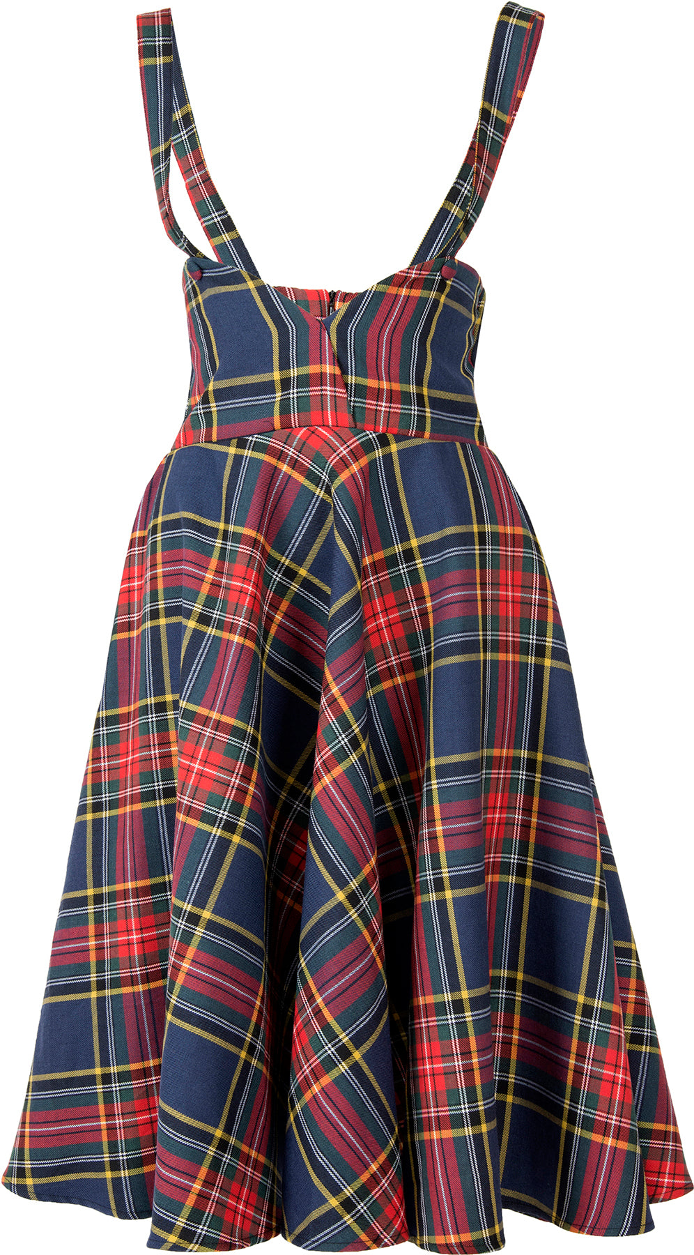 Kuestenluder_LEVKE_Vintage_TARTAN_Suspenders_SWING_Skirt_ROCK_Rot_killer_kirsche