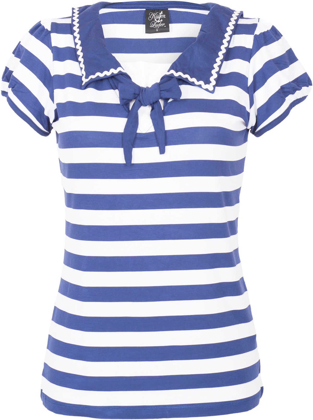 Kuestenluder_LIANNE_Vintage_SAILOR_Striped_STREIFEN_Oberteil_Kurzarm_SHIRT-1