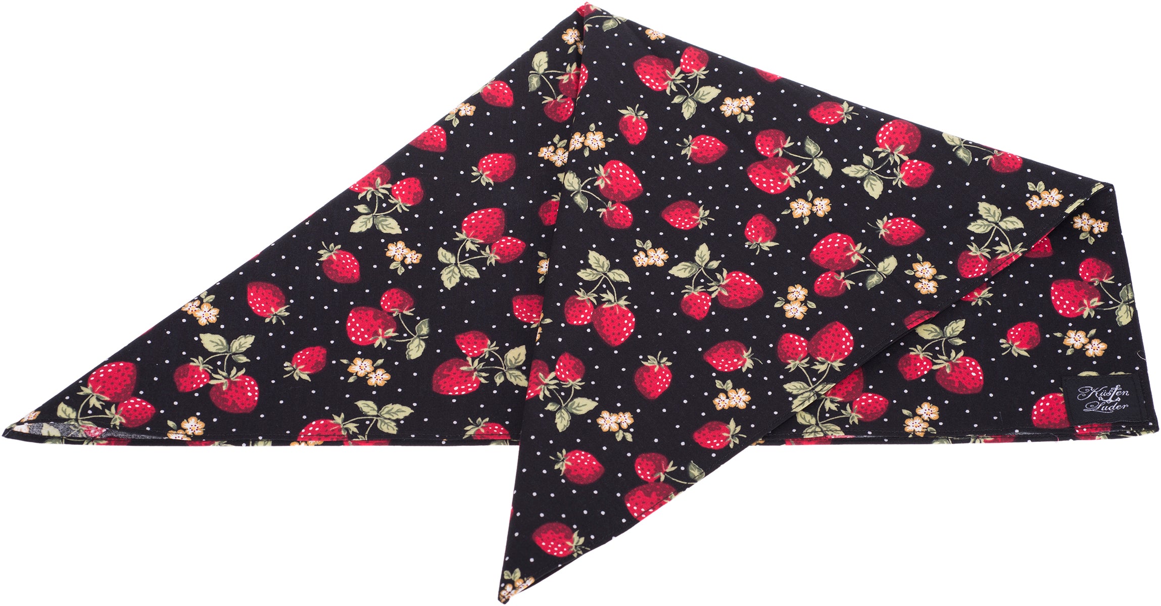 Kuestenluder_LINA_Polka_Dots_ERDBEEREN_Punkte_50s_Pin_Up_Nickituch_BANDANA-4