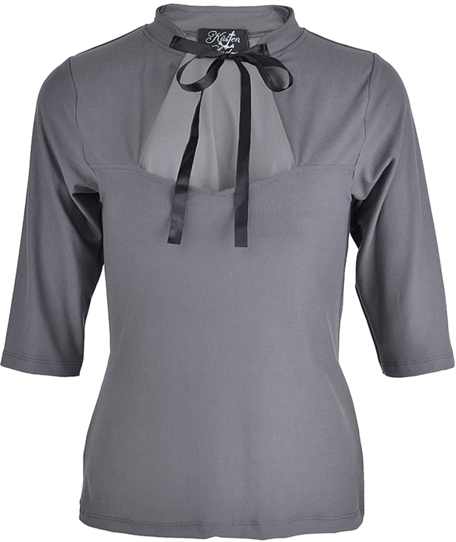 Kuestenluder_LINDSAY_50s_Ribbon_Vintage_Peephole_SHIRT_-_Grau_killer_kirsched8loVnl3dUaUD