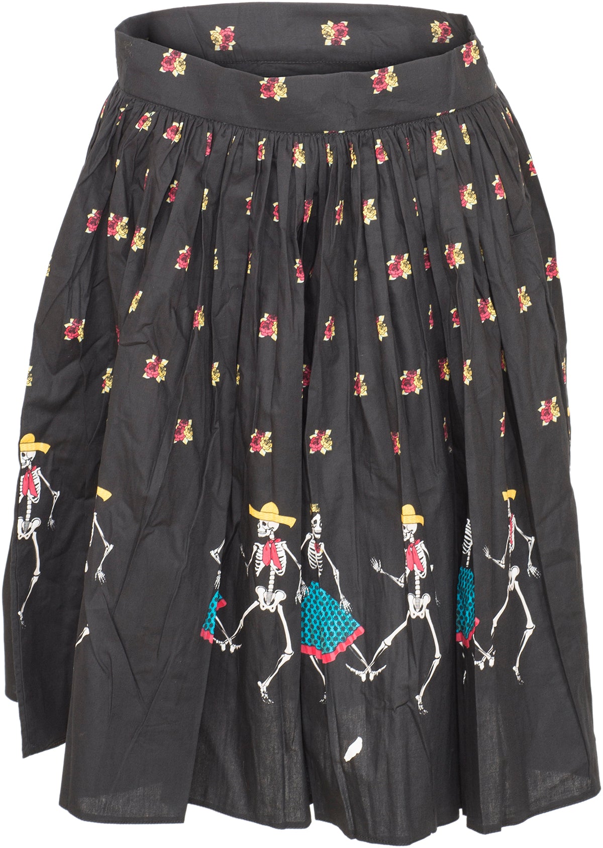 Kuestenluder_LIORA_Mexican_Folklore_SKELETON_Skelet_Rosen_Swing_Skirt_ROCK-1R61f2Z6GrGSF4