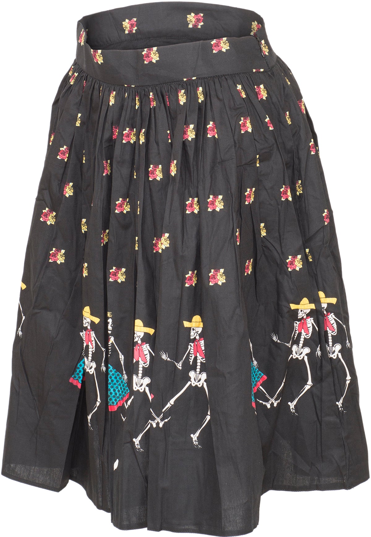 Kuestenluder_LIORA_Mexican_Folklore_SKELETON_Skelet_Rosen_Swing_Skirt_ROCK-2JoaDEmhAk6QM8