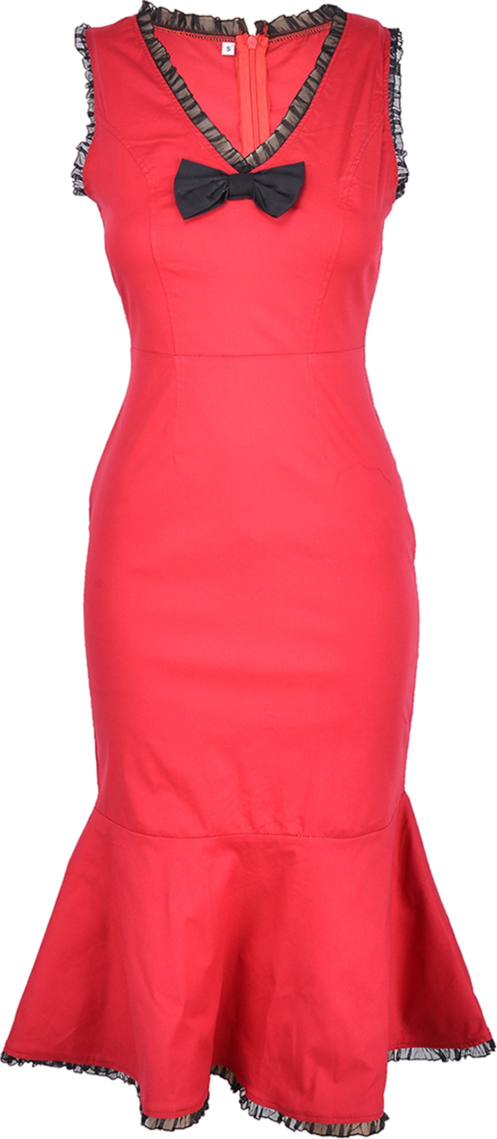 Kuestenluder_LUCA_Schleifen_50s_Bow_Mermaid_Dress_KLEID_-_Rot