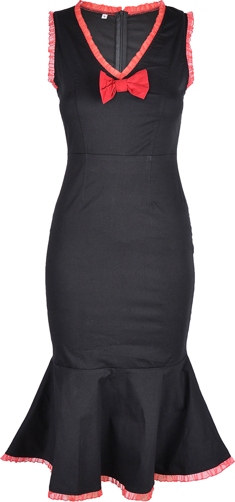Kuestenluder_LUCA_Schleifen_50s_Bow_Mermaid_Dress_KLEID_-_Schwarz_killer_kirschelfML80nwtE2km