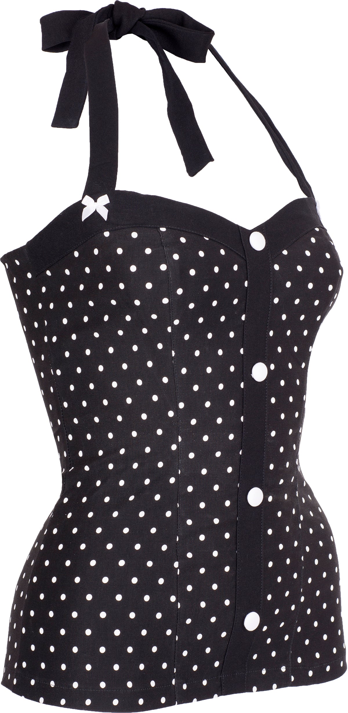 Kuestenluder_LULJA_Vintage_PUNKTE_Polka_Dot_Bow_NECKHOLDER_TOP-3