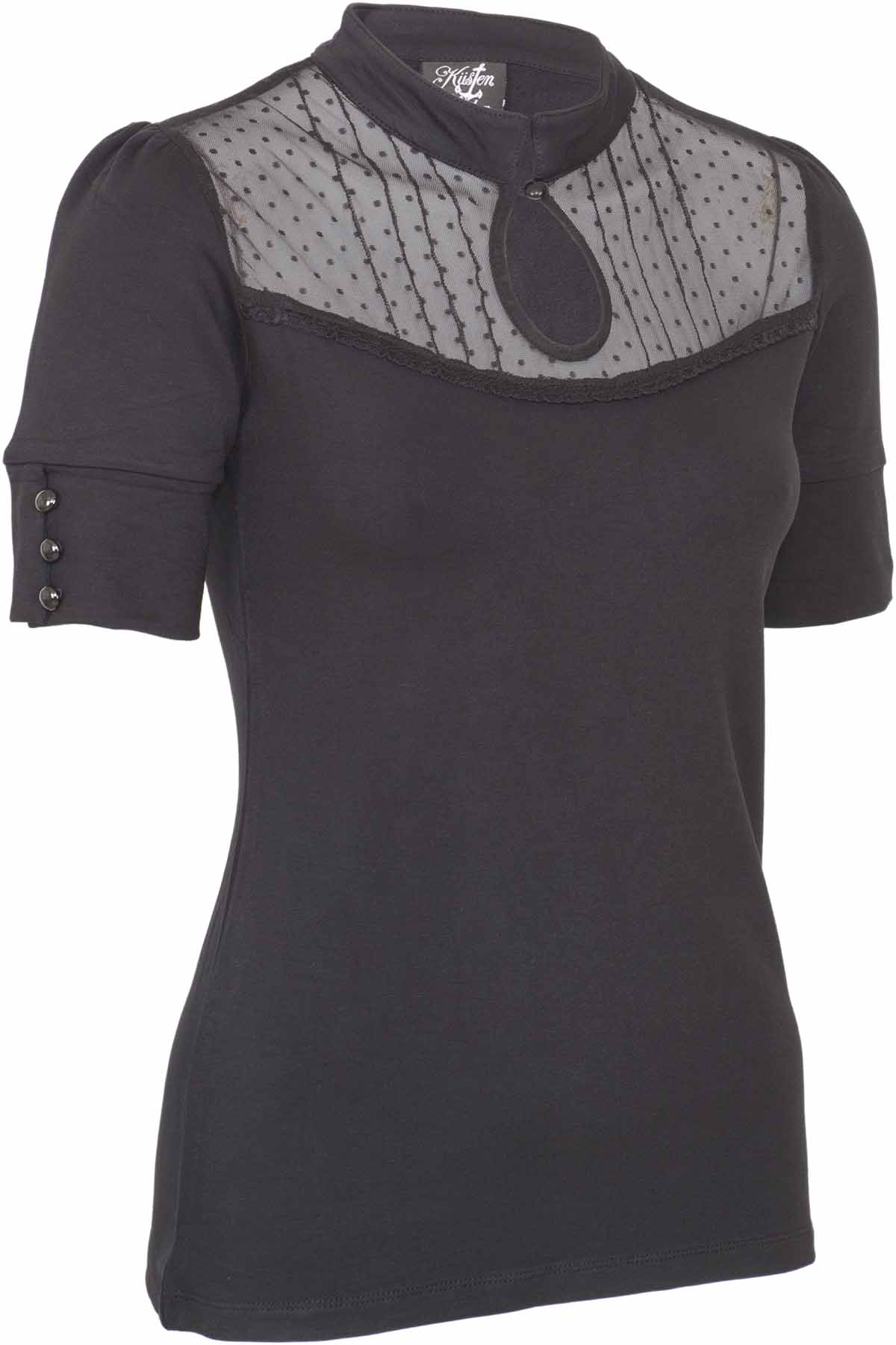 Kuestenluder_LYRA_Vintage_Polka_Dot_MESH_Peephole_Collar_SHIRT_Bluse_Blk-29nNAAkx8b9pNz