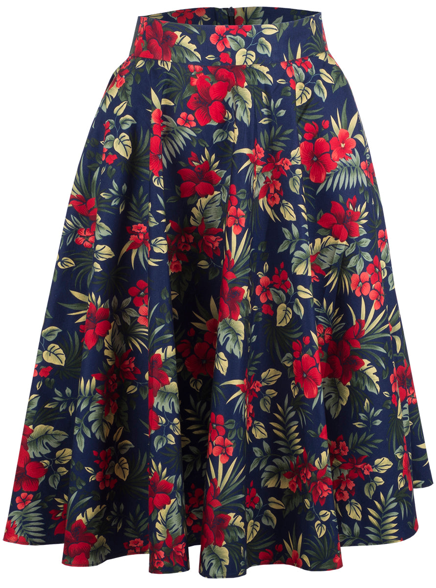 Kuestenluder_MAARTJE_Tropical_HIBISKUS_Orchidee_FLORAL_Skirt_SWING_ROCK_Blau-1qXxojQyuYdupw