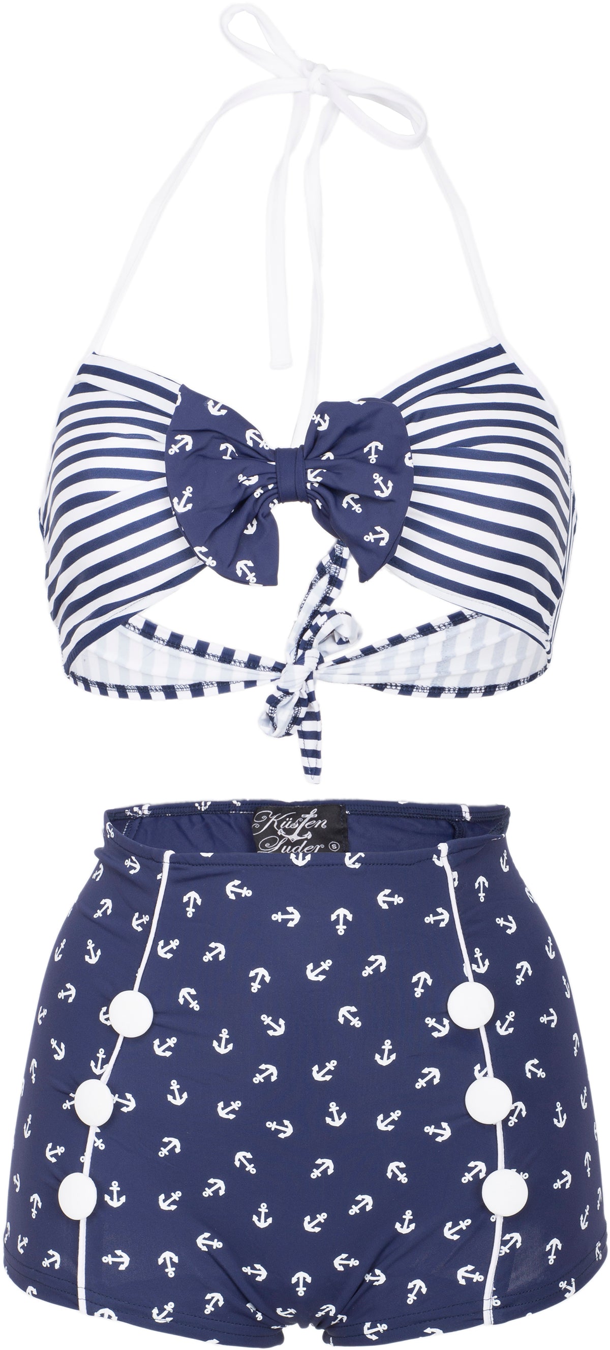 Kuestenluder_MADIE_50s_Sailor_ANCHOR_Anker_Bow_Pin_Up_BIKINI_Set