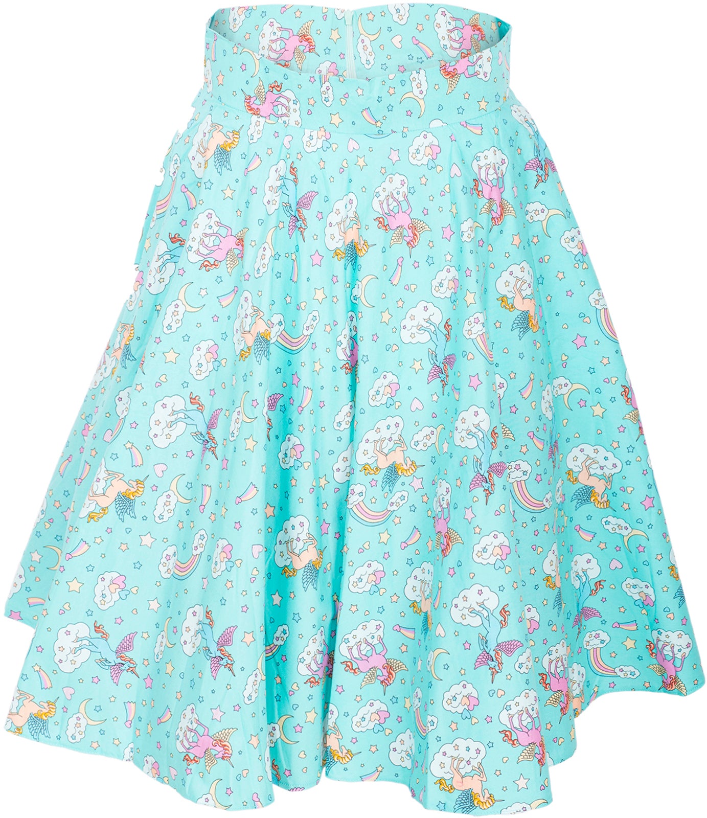 Kuestenluder_MAEVE_Rainbow_Alicorn_UNICORN_Einhorn_Sterne_Swing_Skirt_ROCK_-_Tuerkis_killer_kirschelFm6kOlCwYvx5