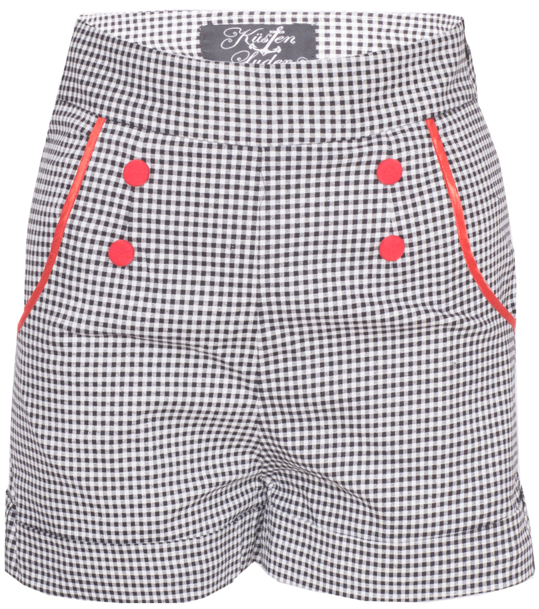 Kuestenluder_MAIKE_Pin_Up_GINGHAM_High_Waisted_Hose_SHORTS