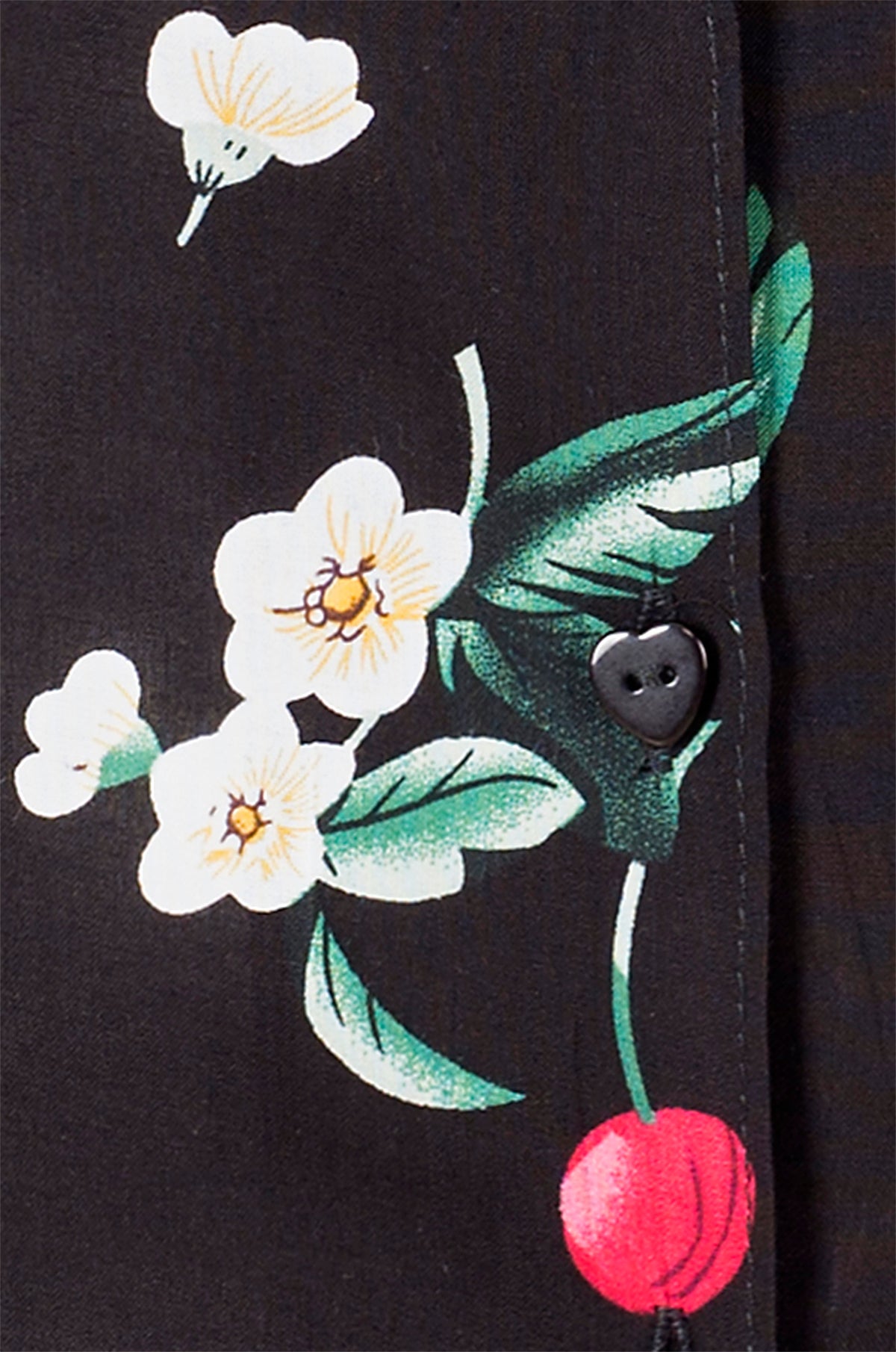 Kuestenluder_MALVINA_Vintage_CHERRY_Kirschen_V-Neck_BLUSE_Schwarz-4