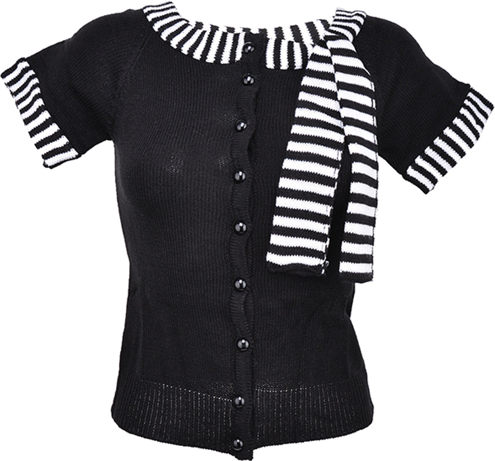 Kuestenluder_MARGERY_Sailor_Retro_Kurzarm_CARDIGAN_-_SchwarzpI7jfklQseIuy