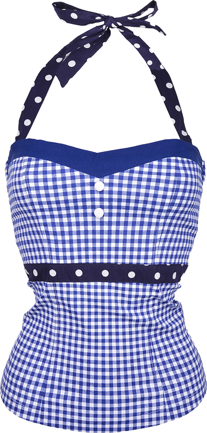 Kuestenluder_MARIANN_50s_PEPITA_Scot_POLKA_Dots_NECKHOLDER_Top_killer_kirscheDPZNwirDyznEM