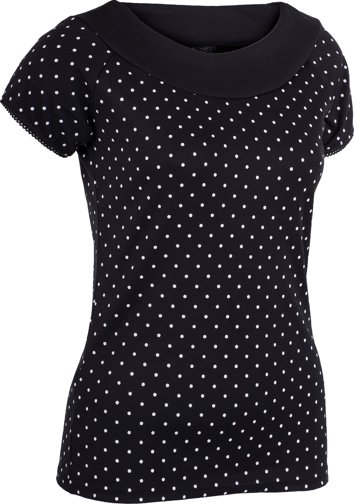 Kuestenluder_MARITH_Polka_Dot_Vintage_Kurzarm_SHIRT_Oberteil_Schwarz-3iJwEWuzzaGU9q