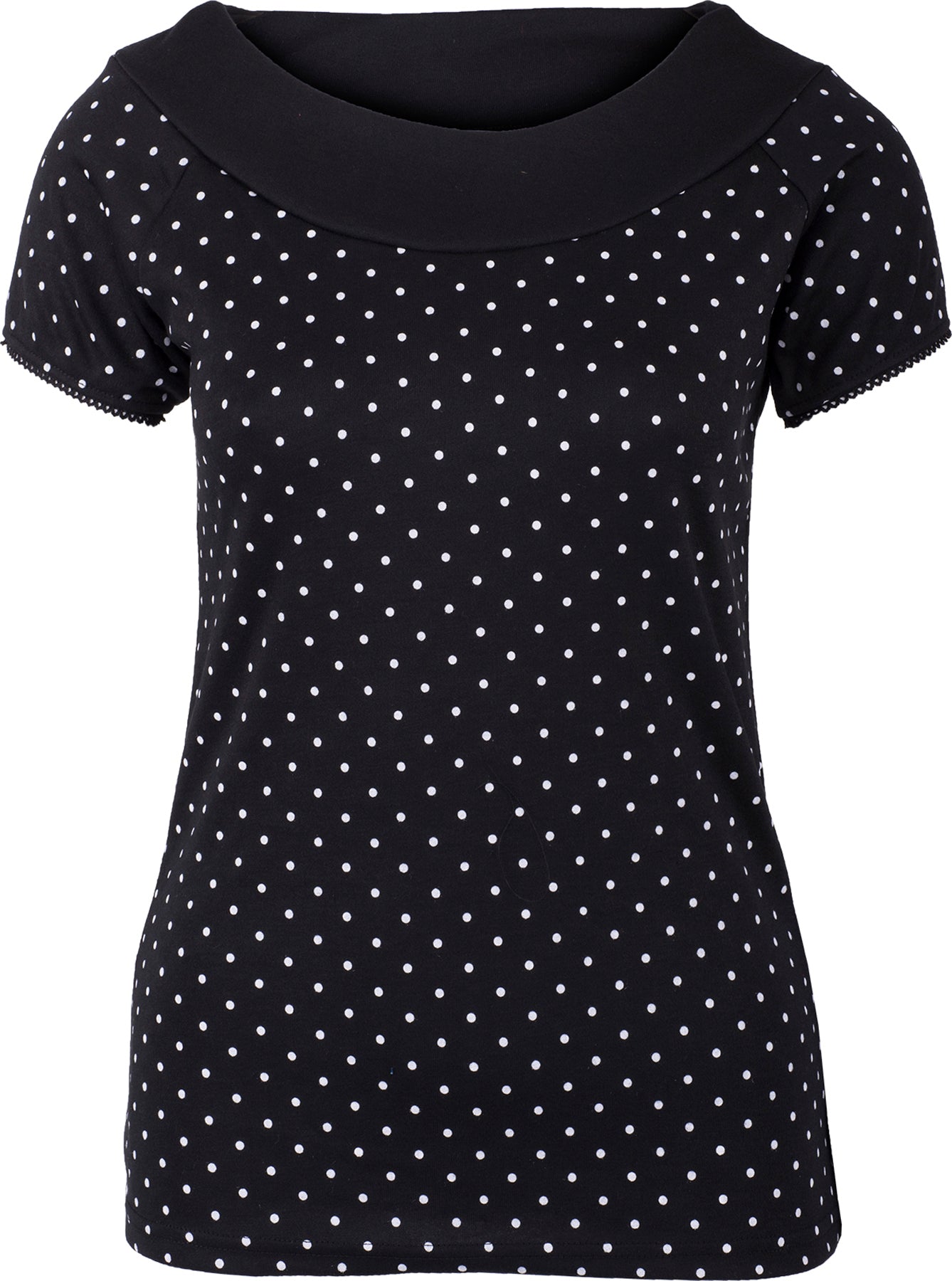 Kuestenluder_MARITH_Polka_Dot_Vintage_Kurzarm_SHIRT_Oberteil_Schwarz_killer_kirschebabhpNvytOkYj