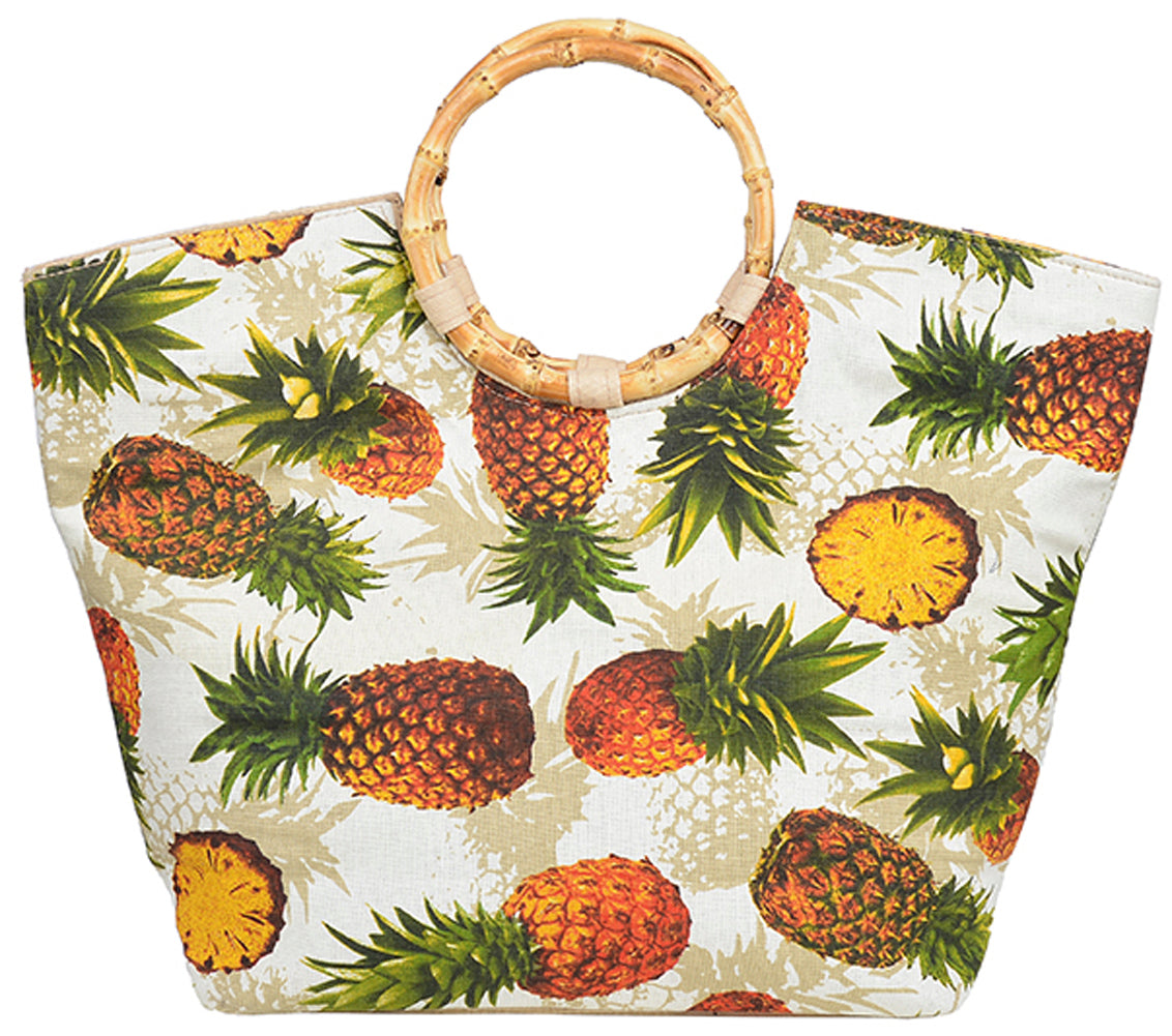 Kuestenluder_MARLA_Ananas_PINEAPPLE_Tiki_BAMBOO_Retro_SHOPPER_Bag_W